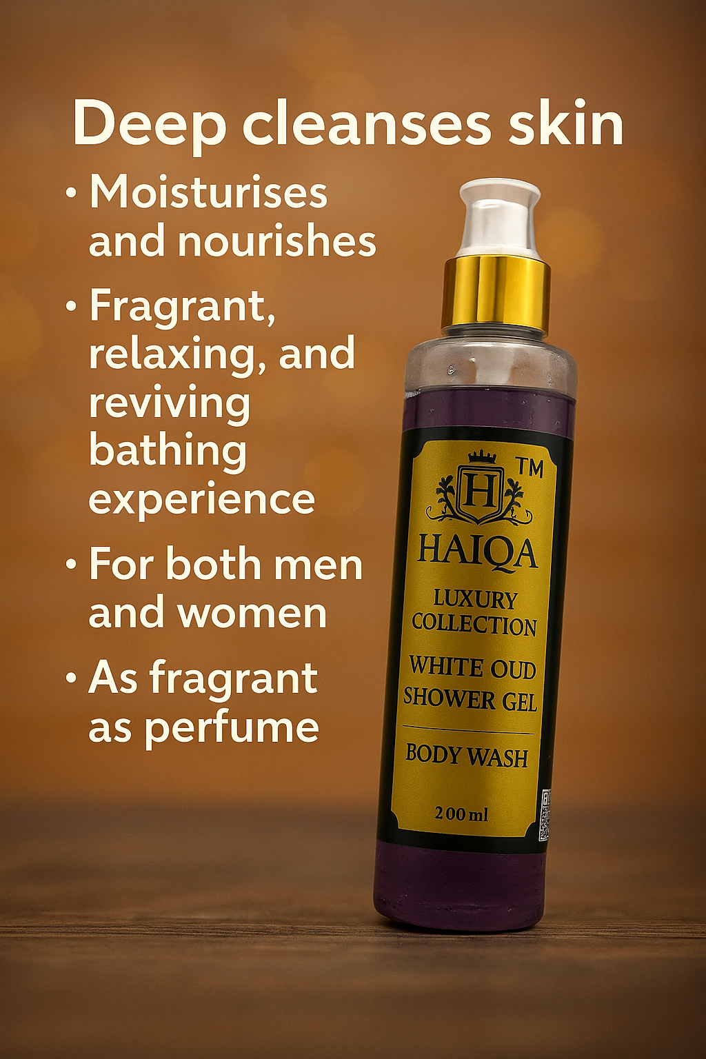 Haiqa White Oud Body Wash