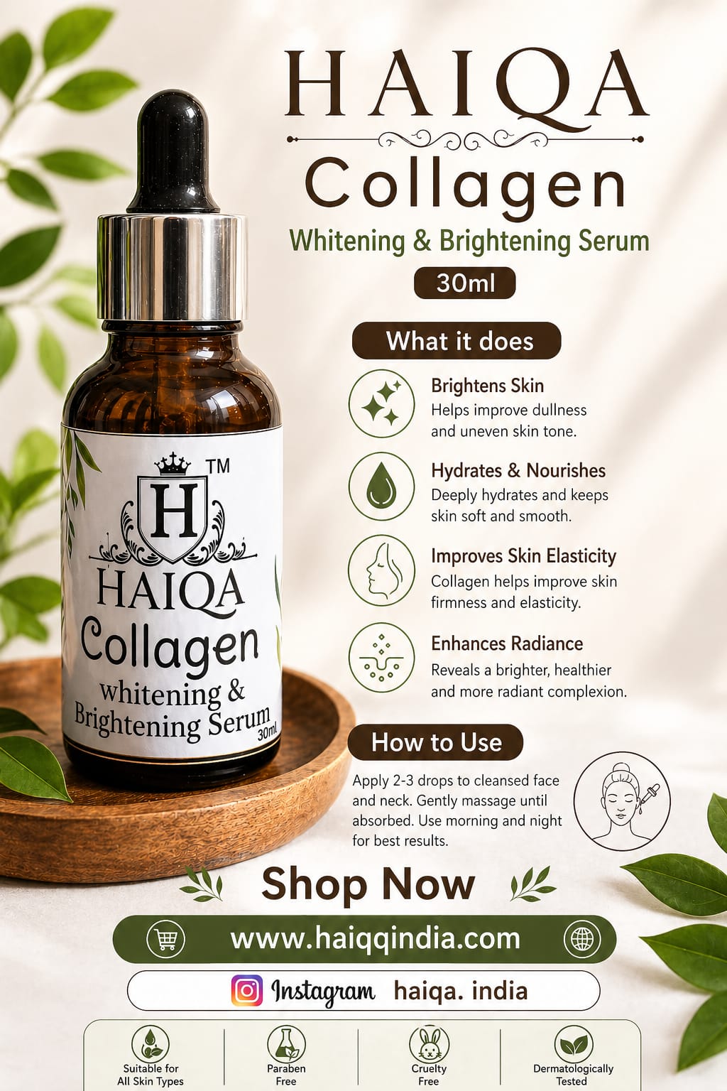 Haiqa Collagen Whitening & Brightening Serum