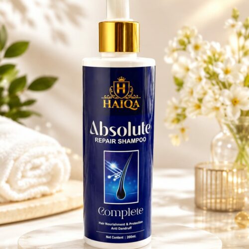 Haiqa Absolute Repair Shampoo - Aloe Vera, Tulsi, Neem, Amla & Keratin for Soft, Healthy Hair