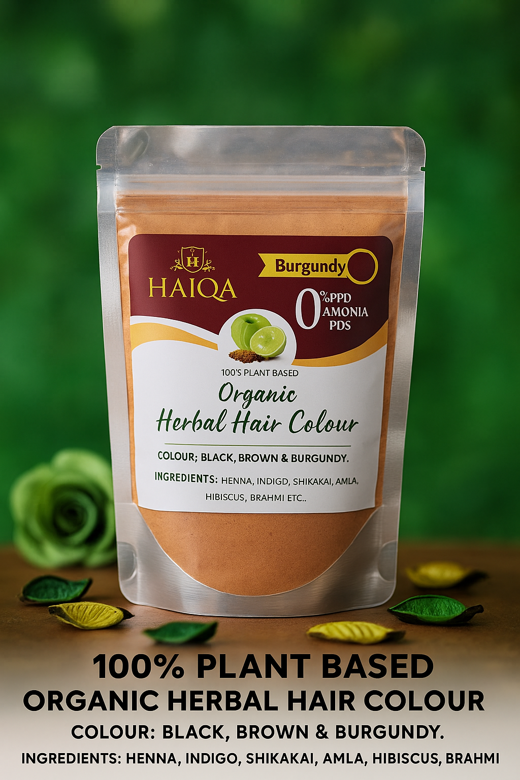 Haiqa 100% Organic Herbal Hair Colour-Burgundy