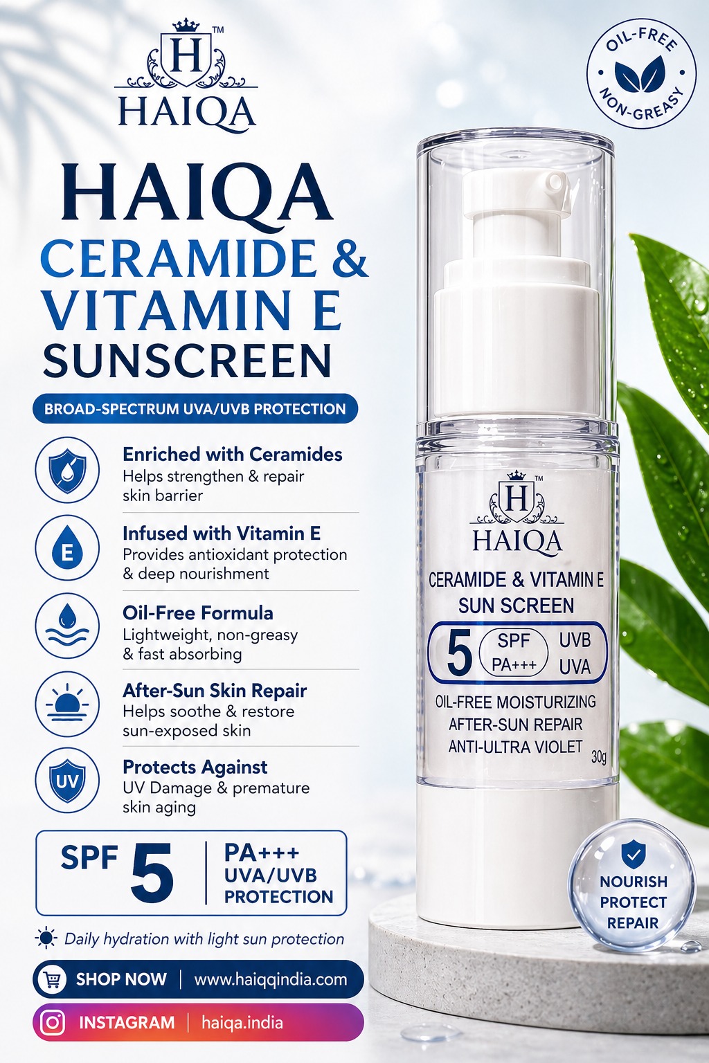 HAIQA CERAMIDE &VITAMIN E SUNSCREEN