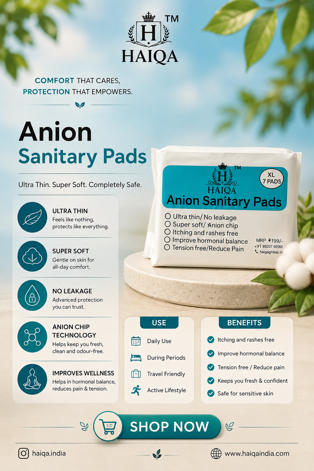 HAIQA ANION SANITARY PADS XL